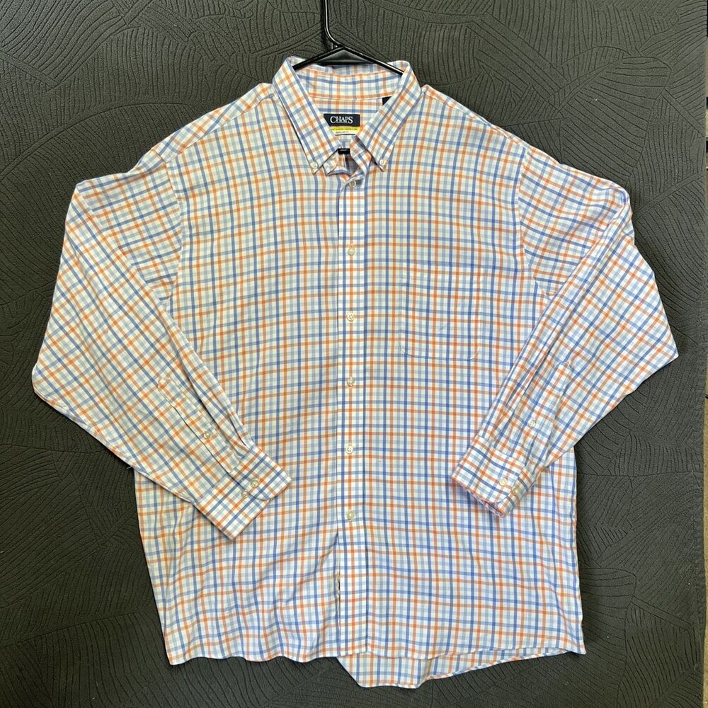 chaps 2xl mens shirt check long sleeve
